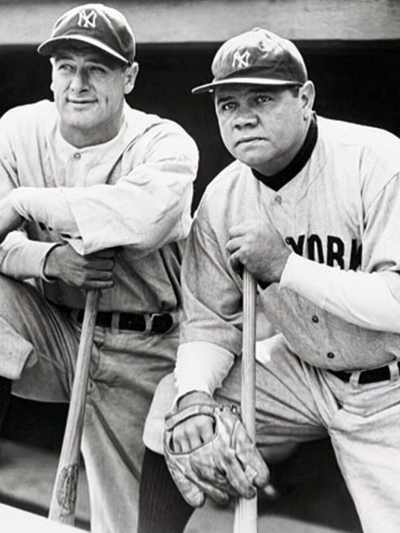 Lou Gehrig and Babe Ruth Black & White Photograph Art Print Photo Collectibles:Photographic Images:Photographs Style Your Walls